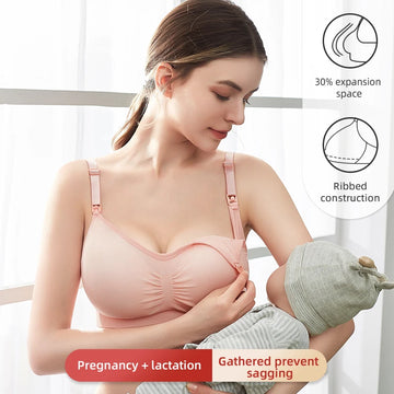 High Quality Plus Size Nursing Bra | Breathable Seamless Maternity Underwear | Push Up Breastfeeding Support