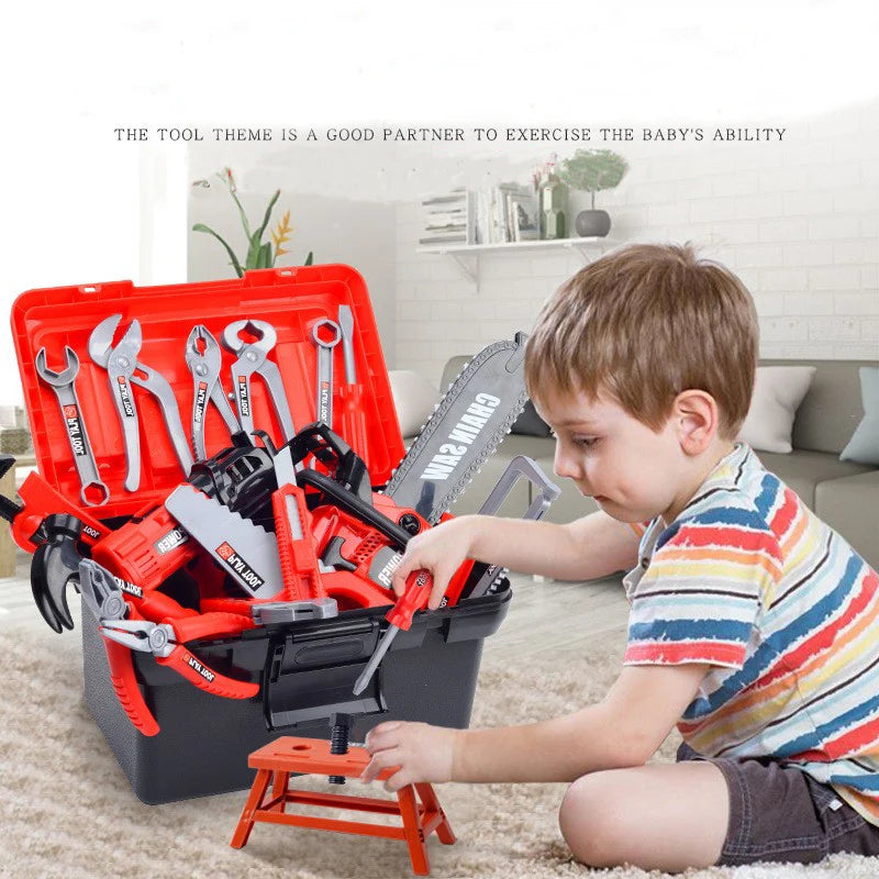 Kids Tool Set with Electric Drill – Pretend Play Repair Kit with Toolbox | Educational Toy