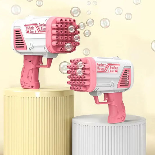 Bubble Gun Toy with Lights – Automatic Rocket-Style Soap Blower | Fun Gift for Kids