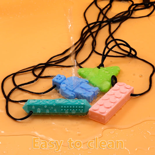 Sensory Chew Necklaces for Kids (2-Pack) – Silicone Teething Aid for Autism, ADHD & Oral Needs