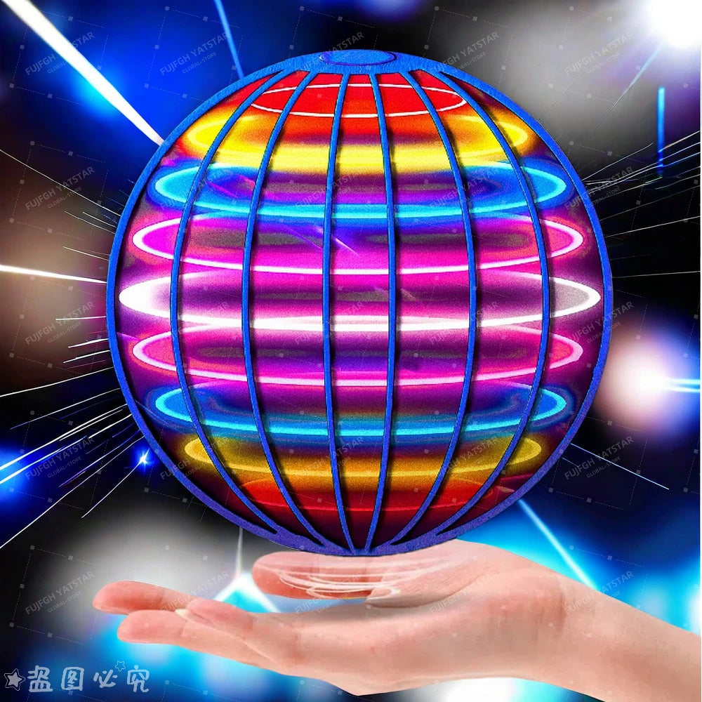 Flying LED Ball Toy – Hand-Controlled 360° Hover & Spin Globe | Indoor & Outdoor Fun