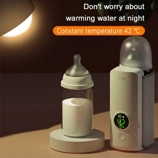 Portable Bottle Warmer – Cordless, Rechargeable & Temp-Controlled | For Travel & Home