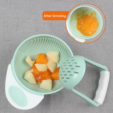 Baby Food Masher Bowl Set – Manual Grinder for Fruits, Veggies & Homemade Purees