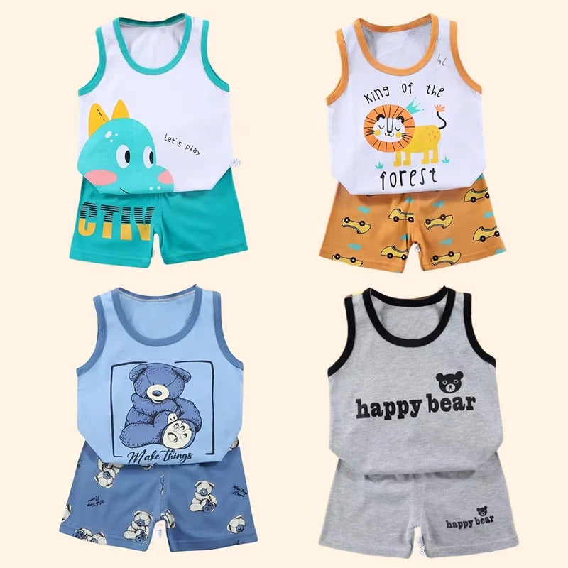 Breathable Boys’ Summer Outfit Set – Ultra-Soft, Lightweight & Adorably Fun