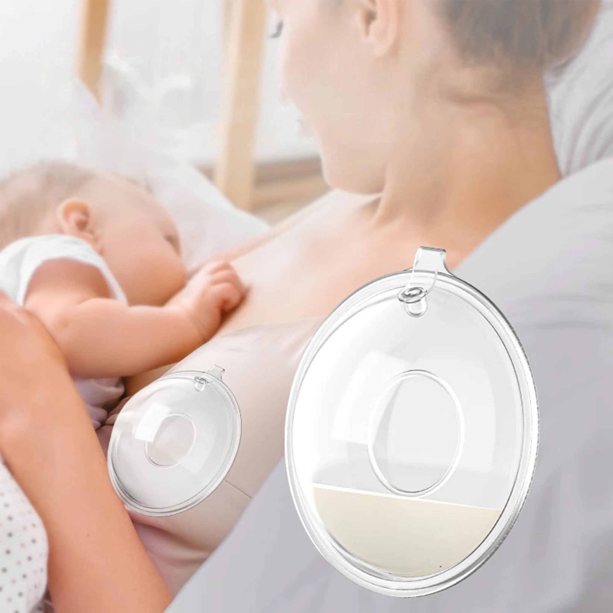 2pcs Silicone Breast Milk Collectors – Reusable, Leak-Proof & BPA-Free Nursing Saver