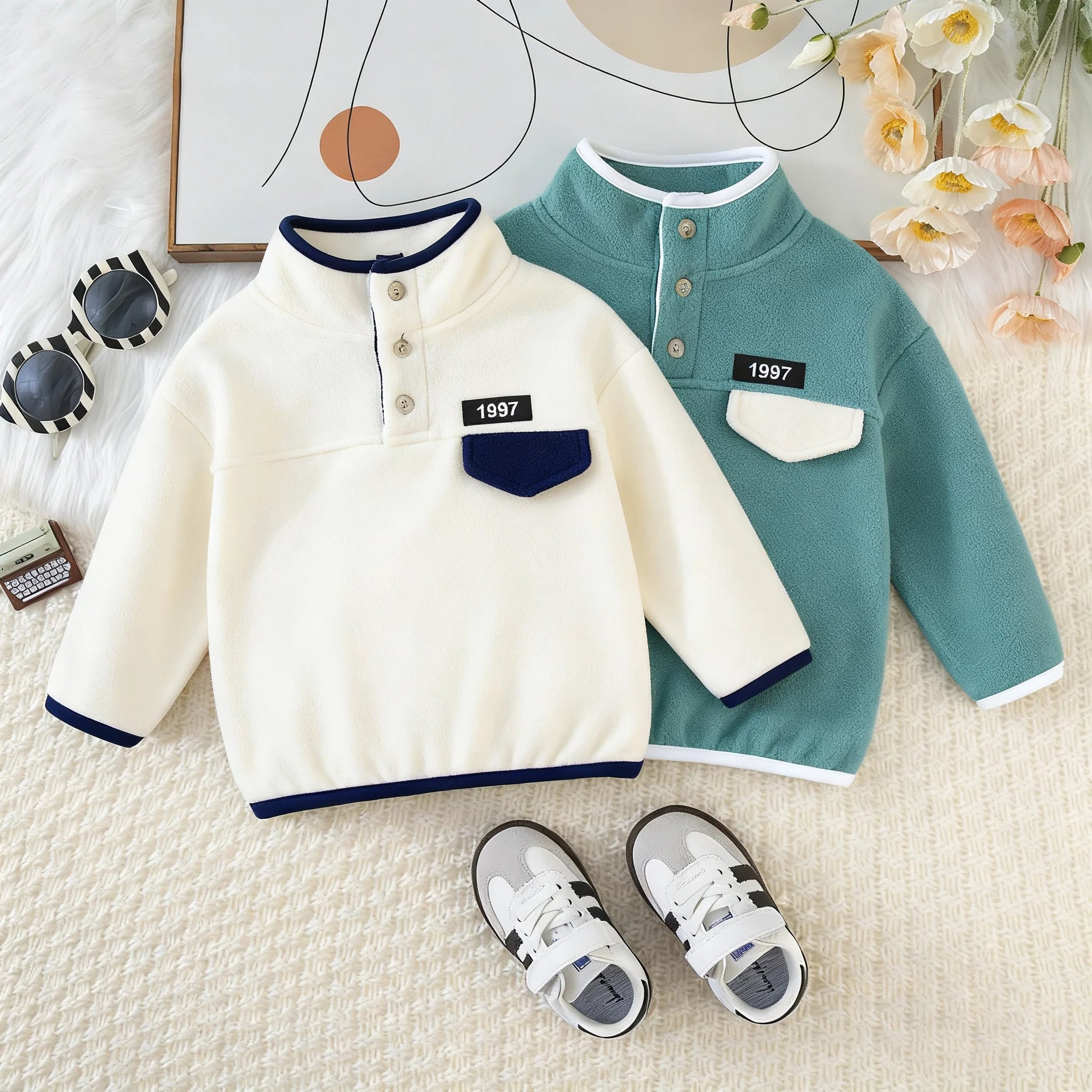 Cozy 1997 Fleece Sweater for Boys – Ultra-Soft Warmth for Stylish Winter Days